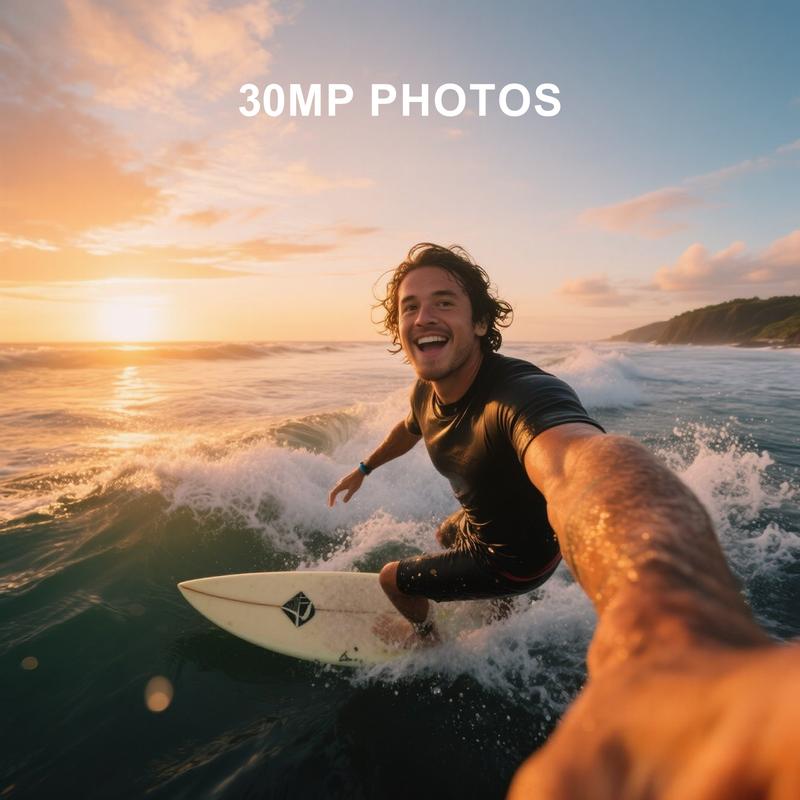 NUISK 4K Mini Body Camera with 110° Wide Angle IPX7 Waterproof 128GB Storage Wi-Fi App Control for Work Travel Fishing Pet Walking 4K/30fps Resolution