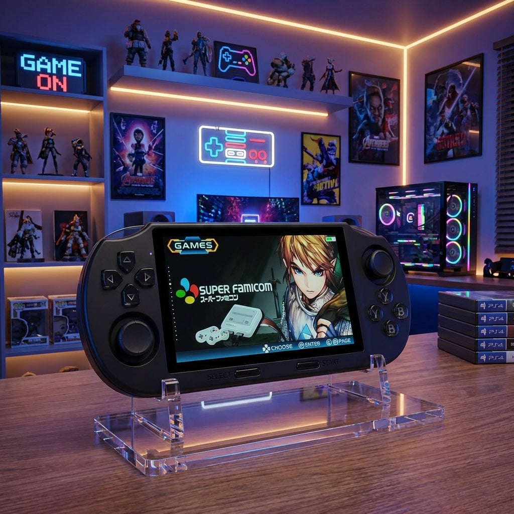 SF3000 Retro Handheld Game Console with 4.5 Inch IPS Screen 3000mAh Battery & 64GB TF Card for Boys Gift Gaming & accessories game Cables cool gadgets boys Box Compact game console retro game consoles gamer gifts for him portable retro game console