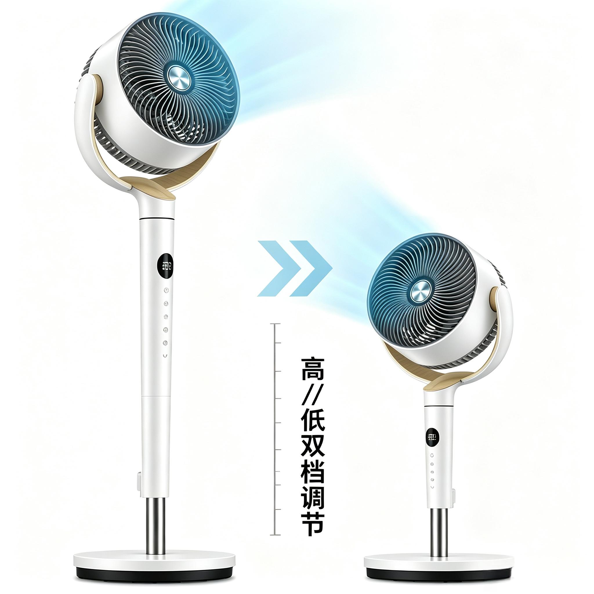 Wide Oscillating Bedroom Pedestal Fan | Quiet DC Motor, 8 Speeds