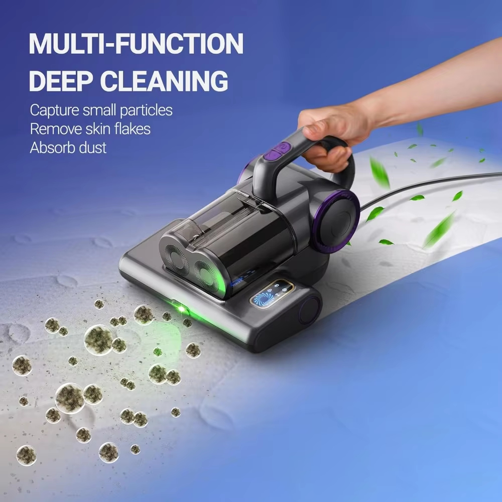 16Kpa Mattress Vacuum Cleaner with UV-C Light, Heat & HEPA, 500W Corded Handheld for Bed, Sofa, Couch