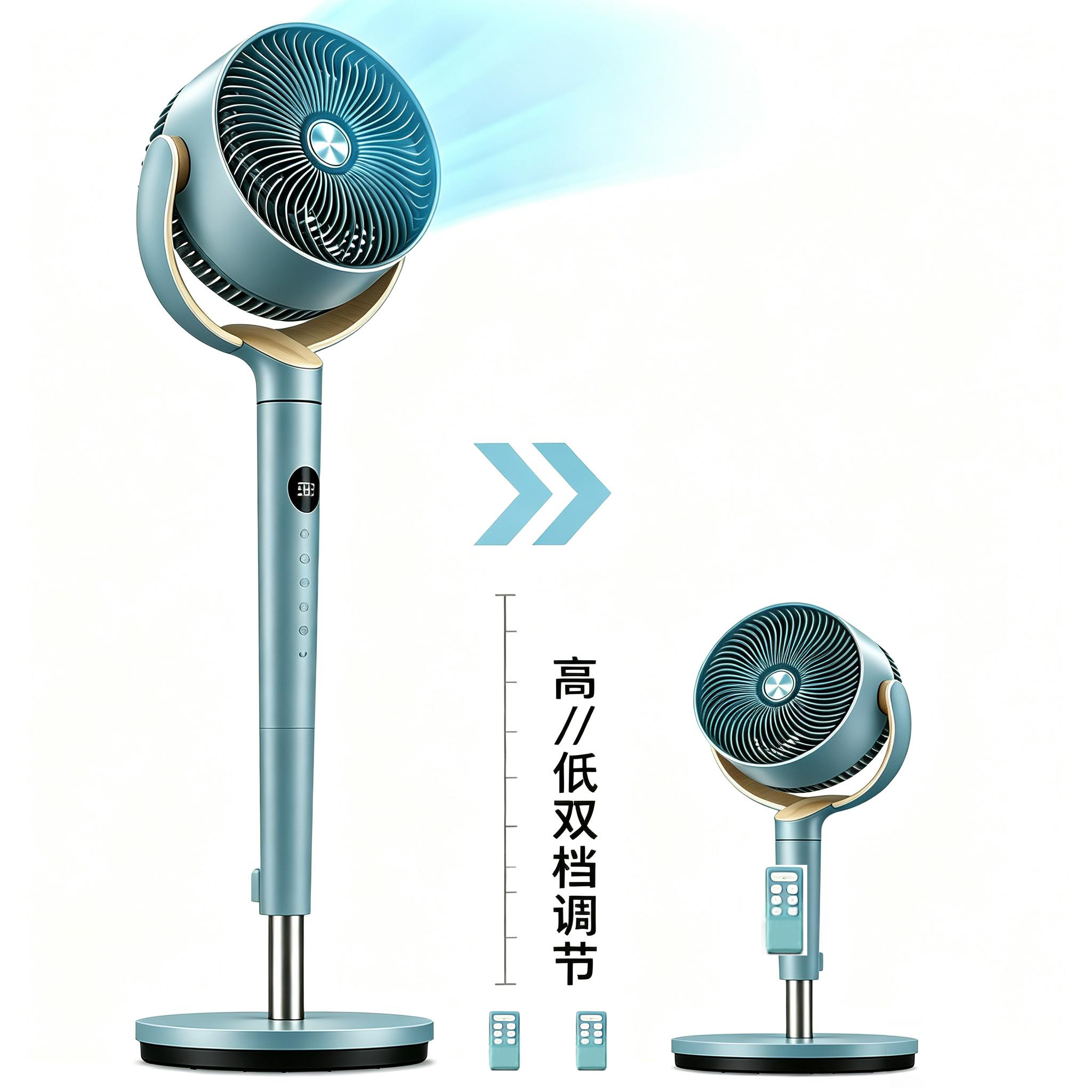 Wide Oscillating Bedroom Pedestal Fan | Quiet DC Motor, 8 Speeds