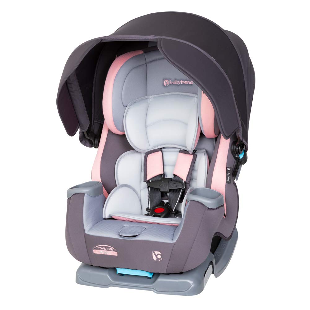 Baby Trend Cover Me™ 4-in-1 Convertible Car Seat, Vespa – Built-in Canopy, 4-Stage Growth System, Plush Comfort Padding, Multi-Position Recline