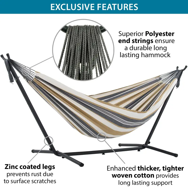 Hamaca con Soporte de Acero y Estuche Portátil CoolCamp™