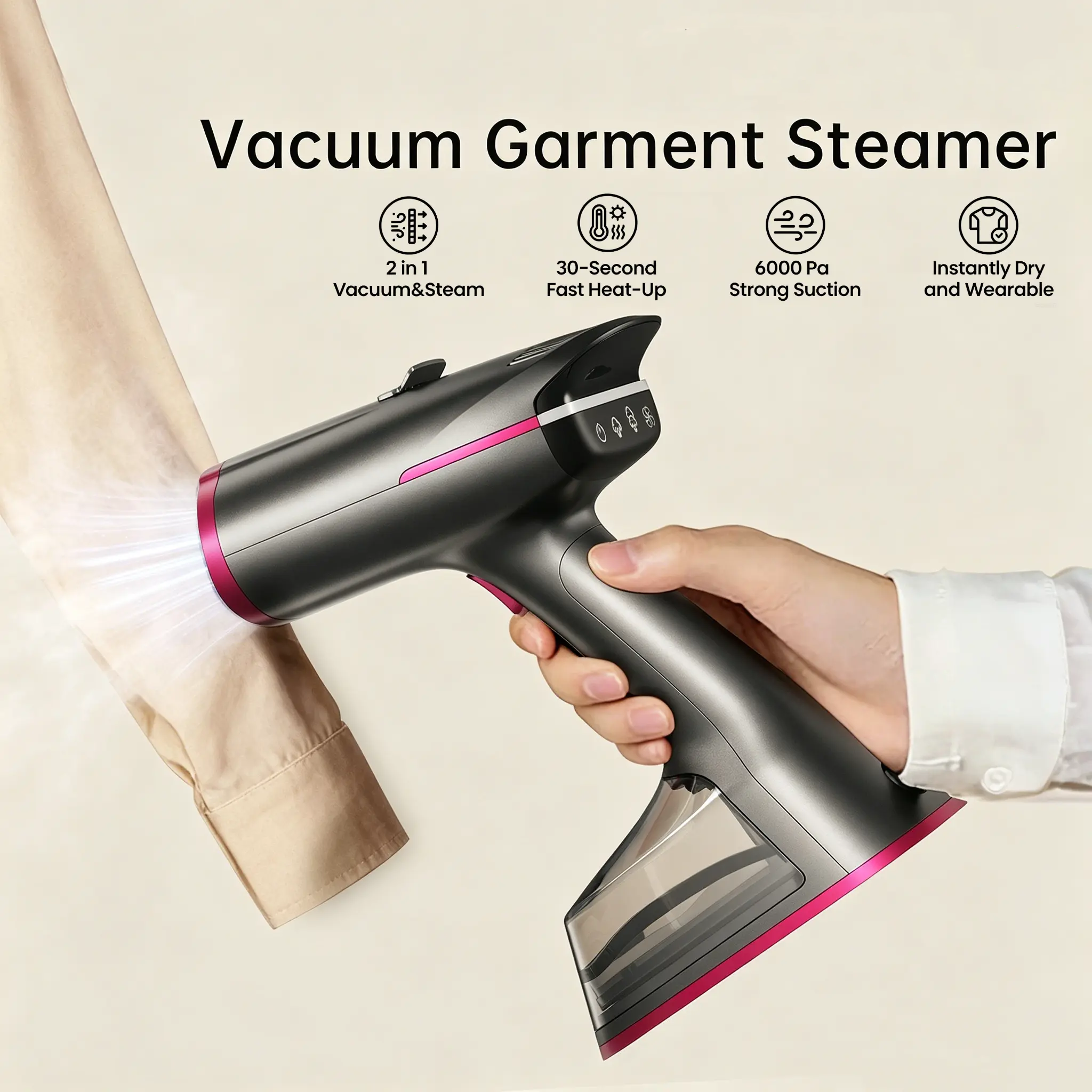 2-in-1 Vacuum Garment Steamer