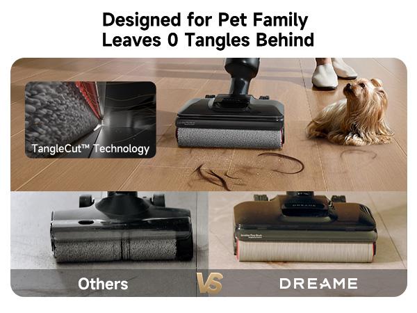 【Super Brand Day】DREAME H12 PRO Series I Wet Dry Vacuum Cleaner, Smart Floor Cleaner Cordless Vacuum and Mop for Hard Floors, One-Step Edge to Edge Cleaning with Hot Air Drying Black