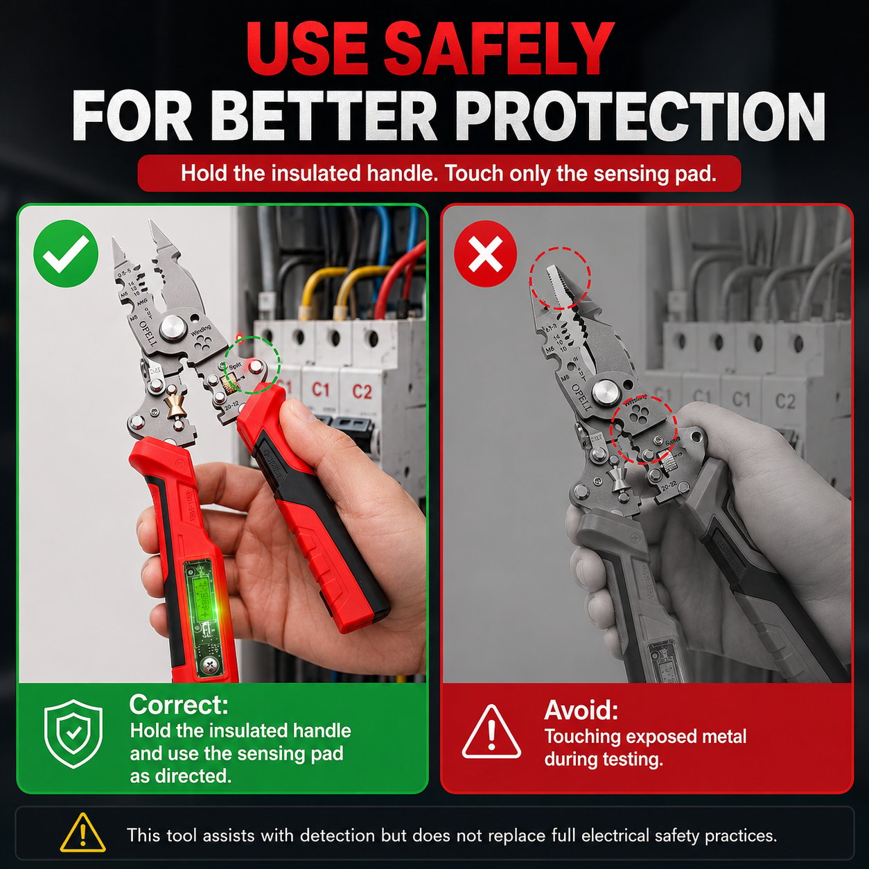 ⚡ 16-in-1 Electrical Pliers with Voltage Tester