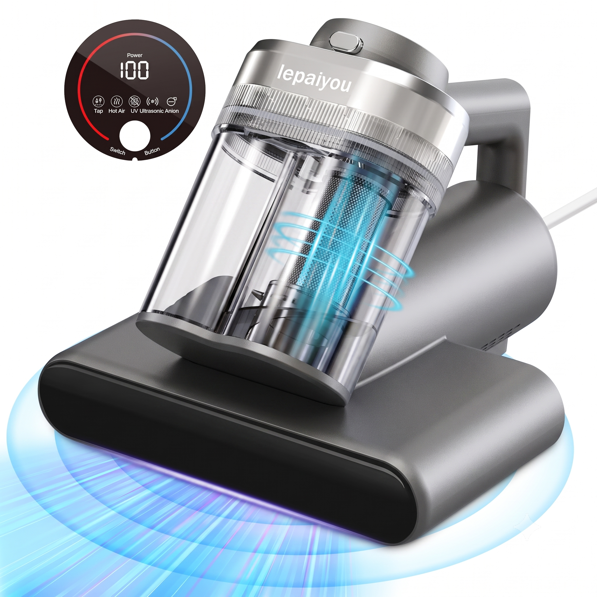 Teant Mattress Vacuum Cleaner with UV-C Light & 16Kpa Suction