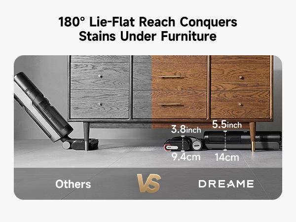 【Super Brand Day】DREAME H12 PRO Series I Wet Dry Vacuum Cleaner, Smart Floor Cleaner Cordless Vacuum and Mop for Hard Floors, One-Step Edge to Edge Cleaning with Hot Air Drying Black