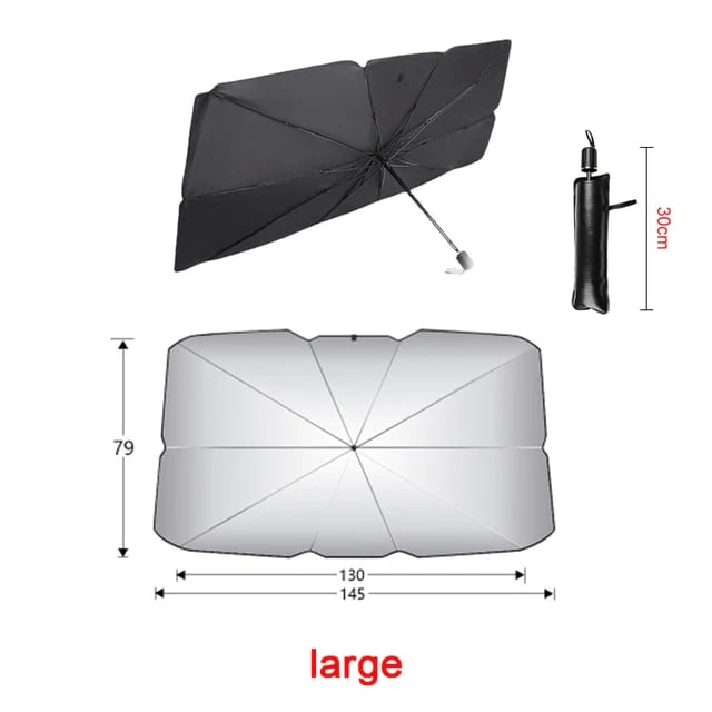 Foldable Windshield Sunshade ☂️ — Protect your car from scorching heat.