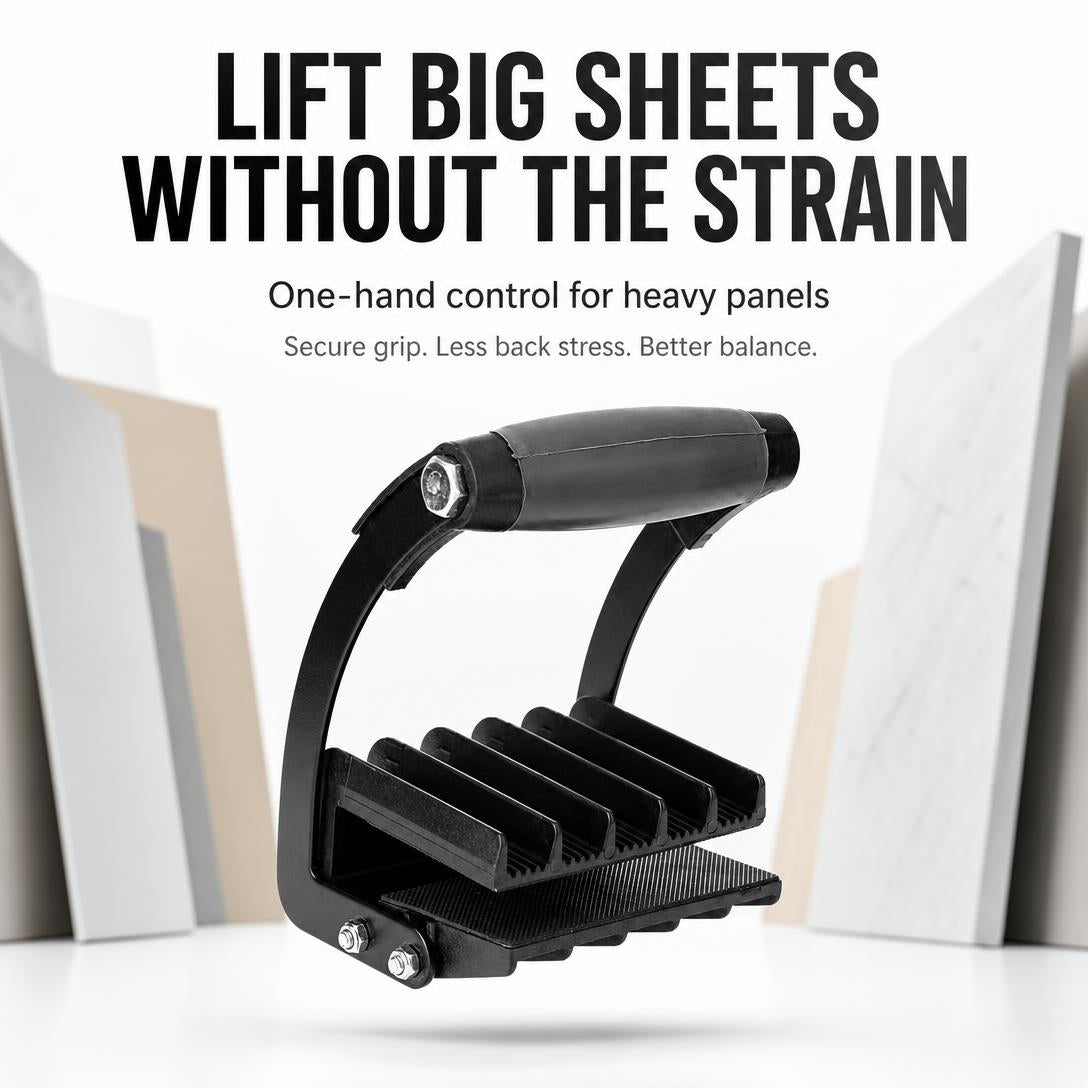 Panel & Plywood Carrier – Heavy Duty One-Hand Lifting Tool for Drywall, Sheetrock & Wood Panels