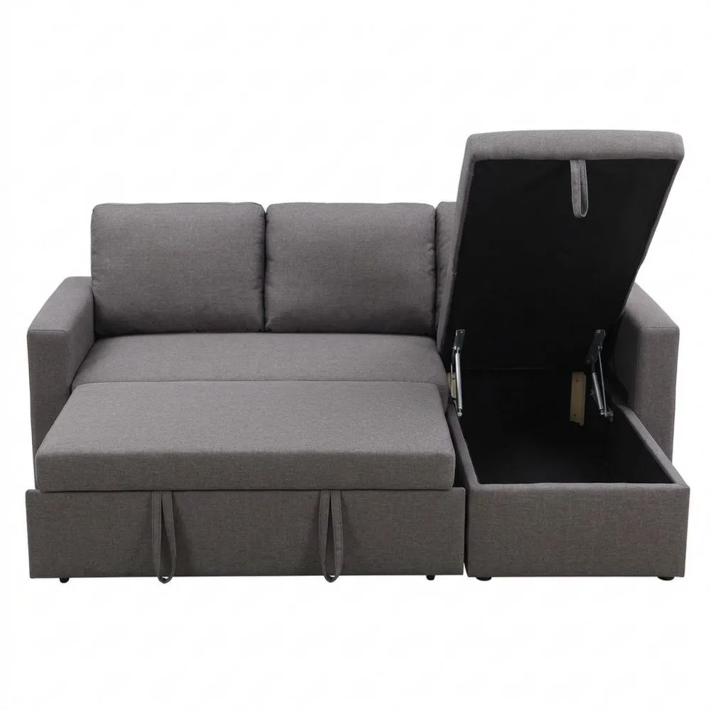 Sofá Esquinero Convertible de 3 Plazas en Color Taupe