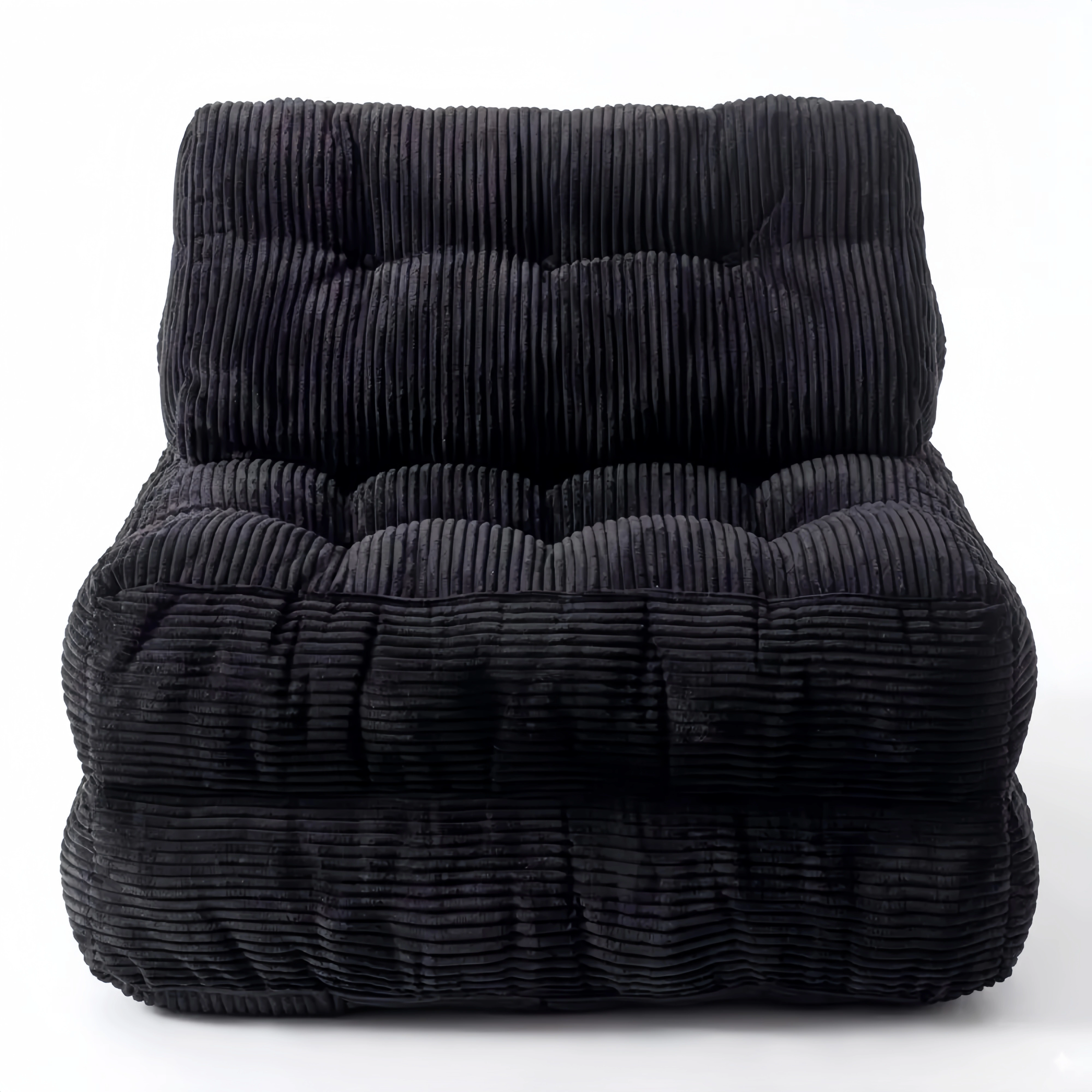 Sofá Cama Plegable con Respaldo y Cojines, Cama Portátil para Salón y Dormitorio, Negro