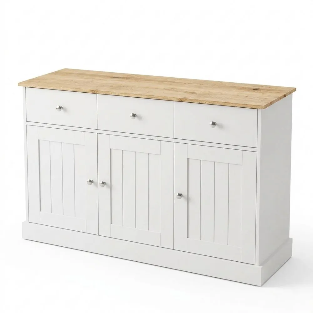 Aparador Texturizado con Amplio Espacio de Almacenamiento