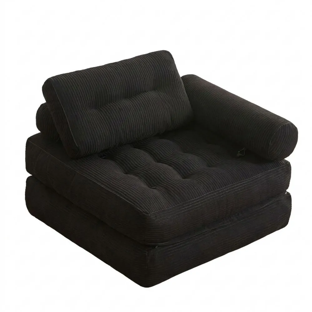 Sillón Cama Plegable con Respaldo y Espuma Viscoelástica, Sofá Futón Convertible en Colchón para Salón, Dormitorio u Oficina