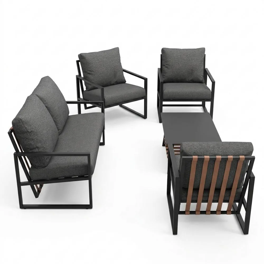 Conjunto de jardín 4 plazas con sofá y mesa