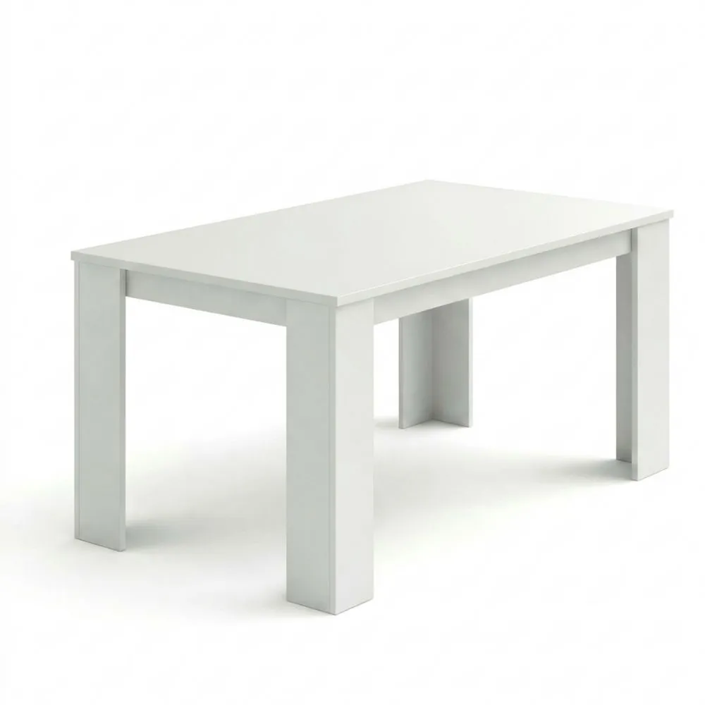Mesa de Comedor Blanca 140x80x75 cm