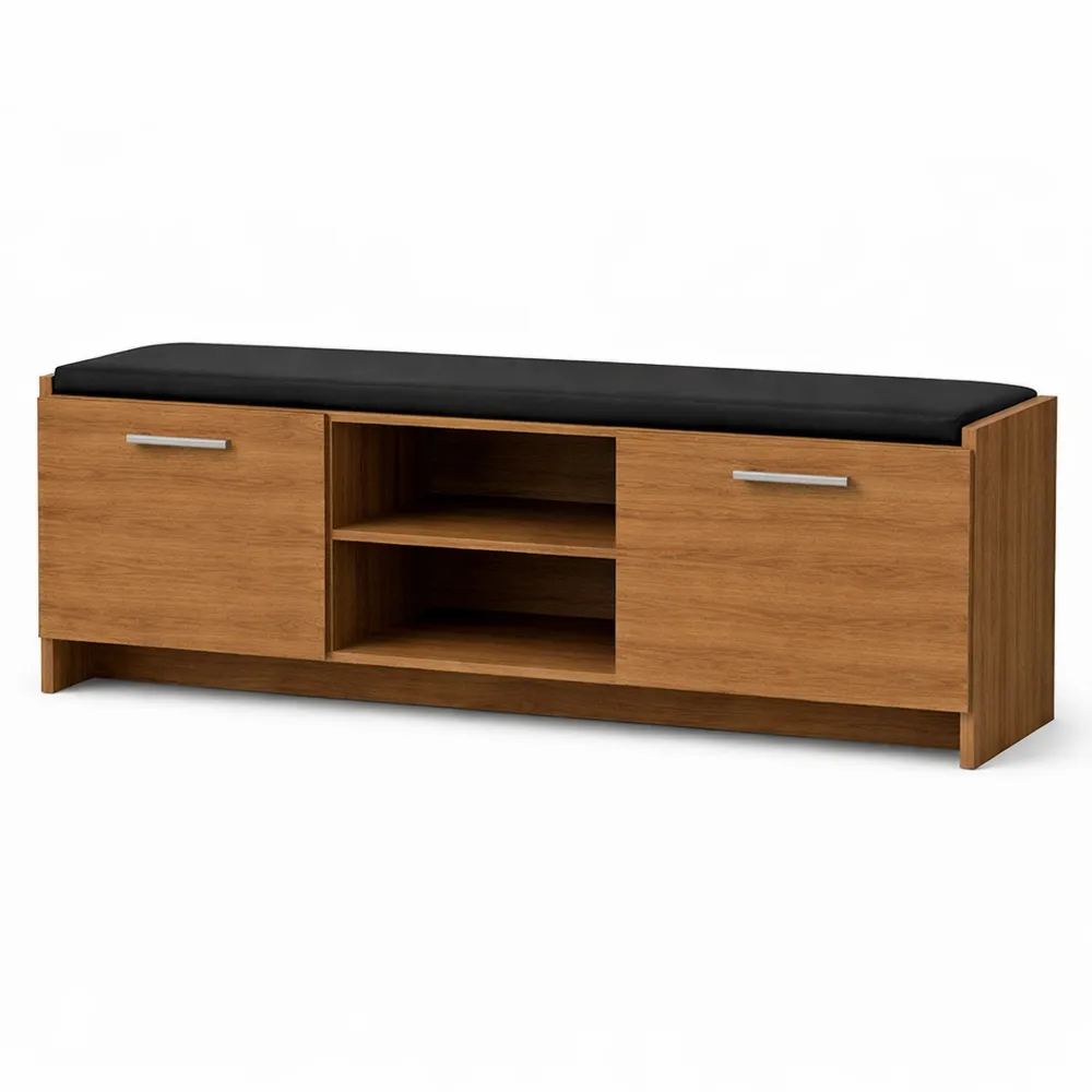 Scarpiera multiuso da ingresso in rovere, 110x37h43 cm