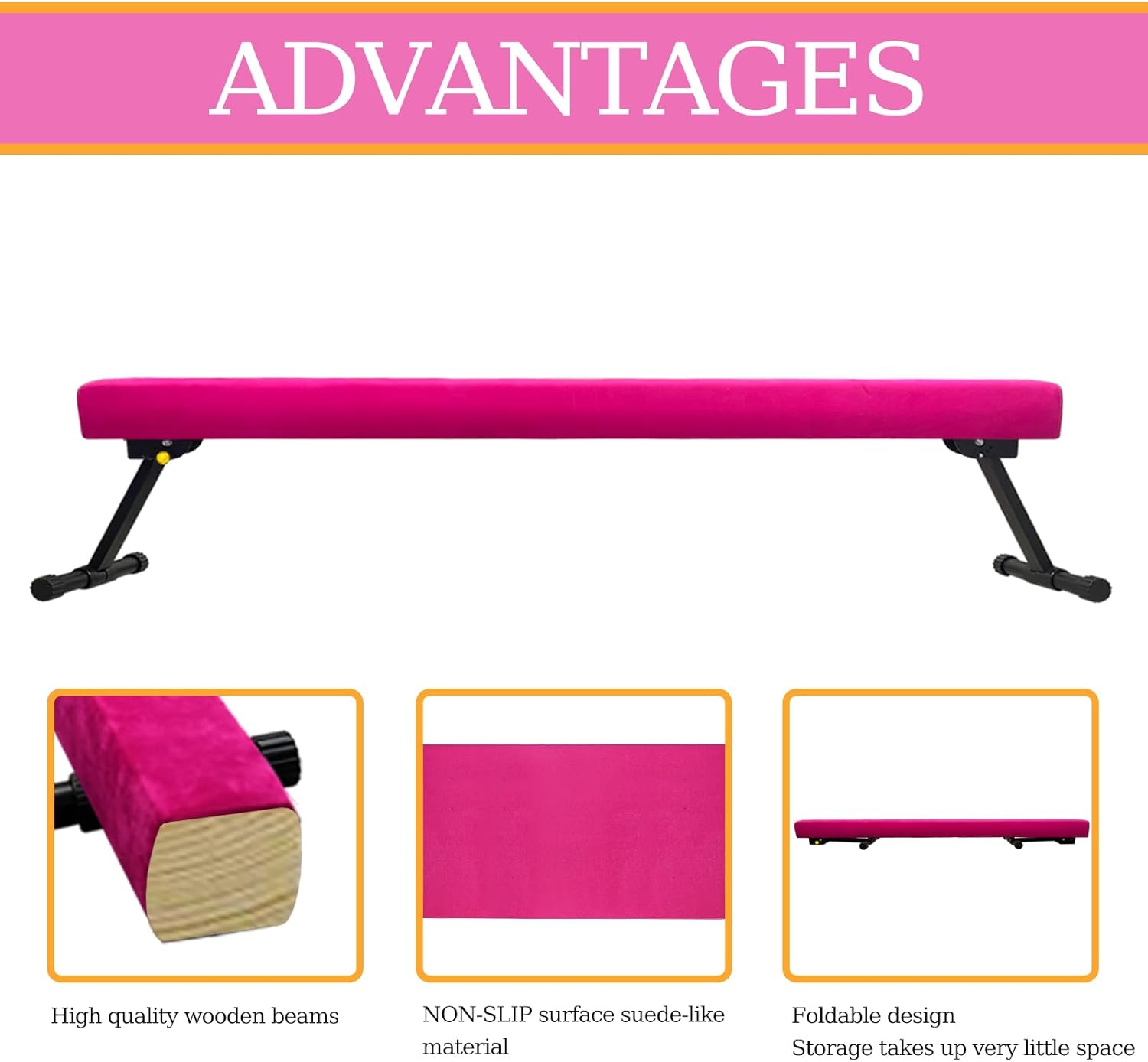 Adjustable&Foldable Gymnastics Balance Beam