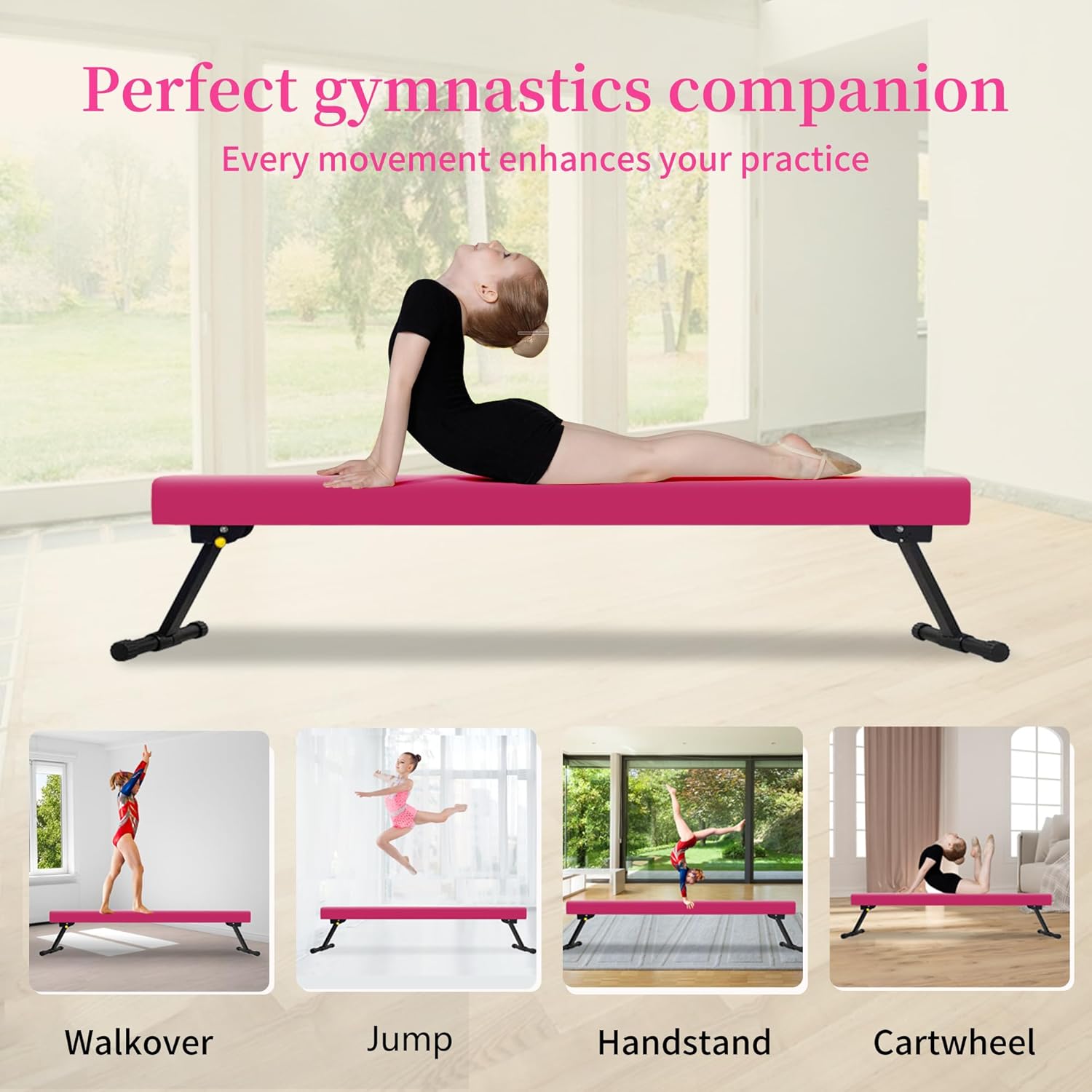6FT/8FT Gymnastic Balance Beam for Kids