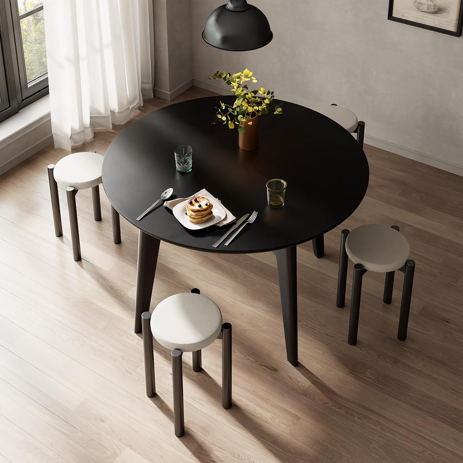 Metal Stackable Stools Set of 2