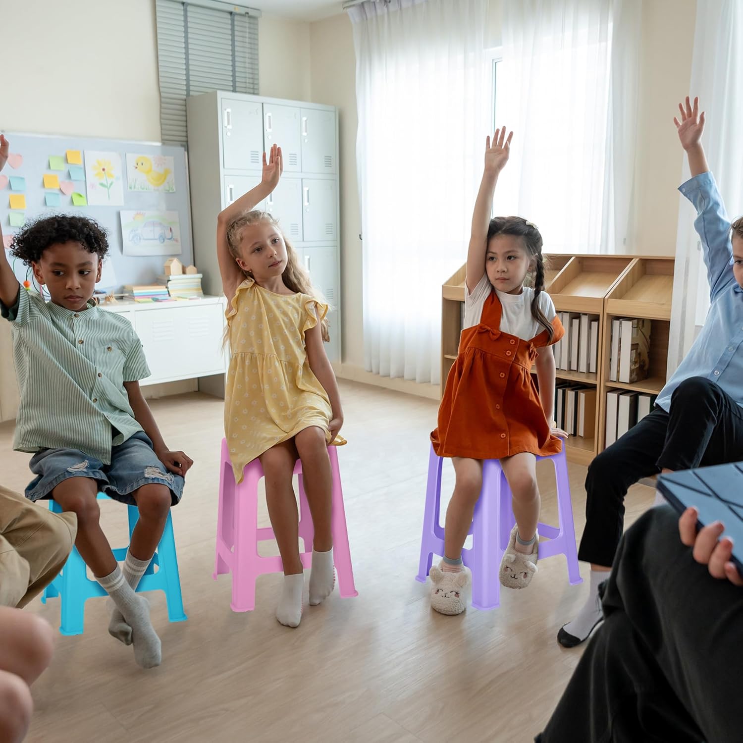 6 Pack Plastic Stools