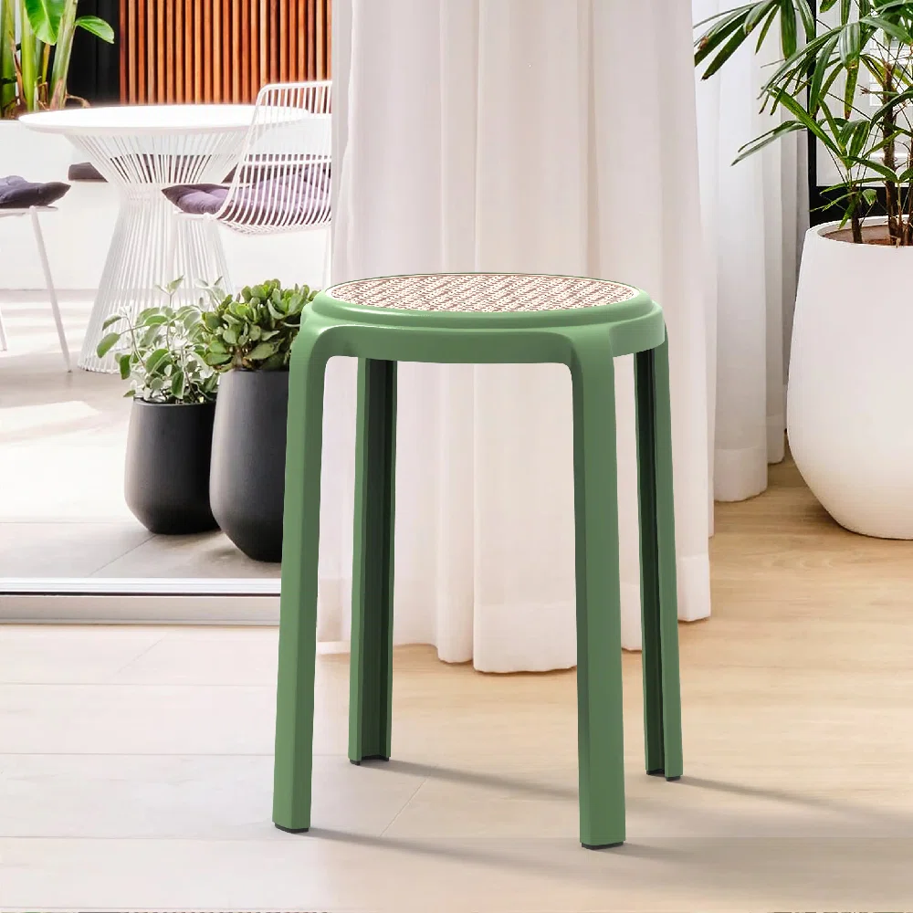  Stackable Round Plastic Stool