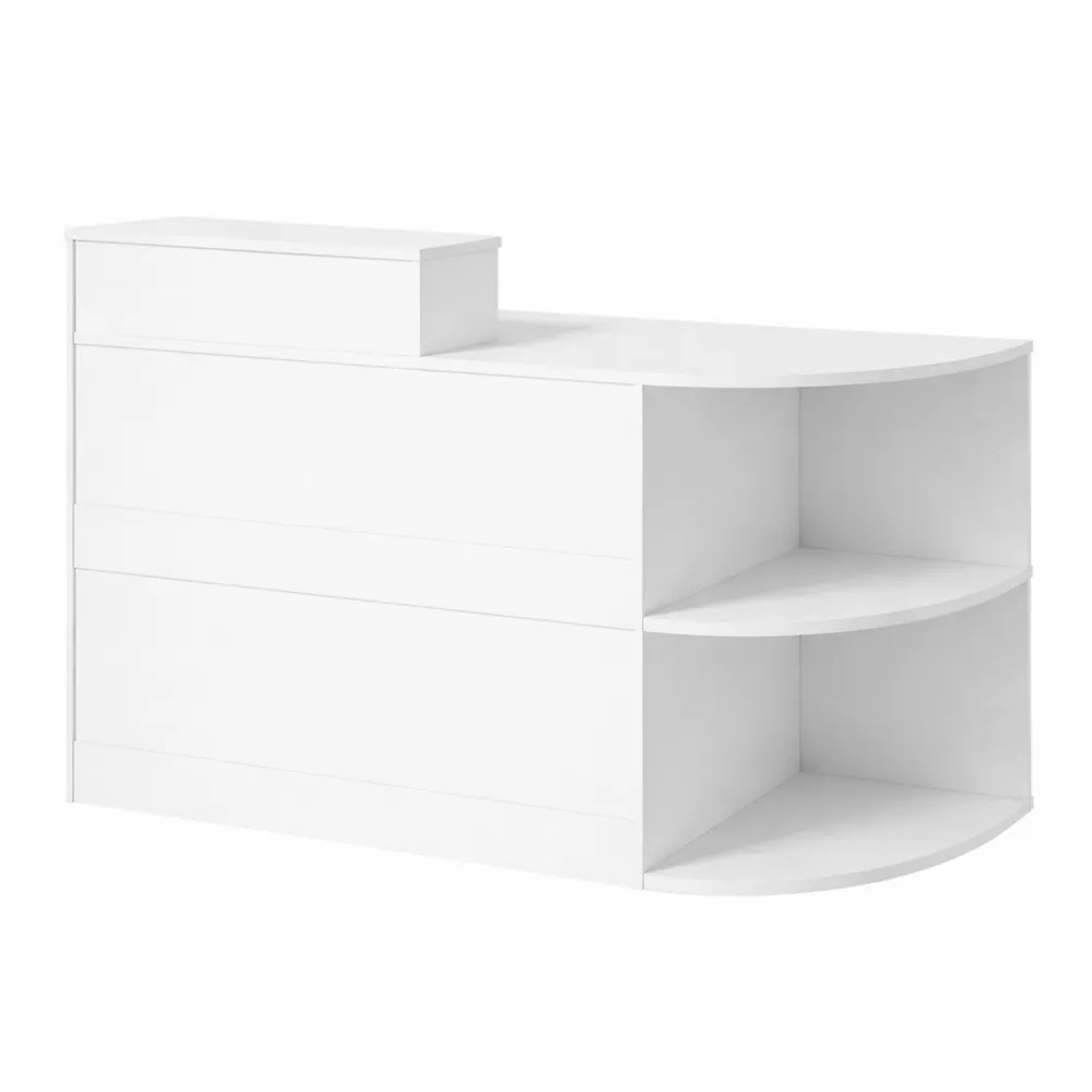 Bancone reception con illuminazione LED, cassetti chiudibili e ripiano tastiera-Doucefoyers