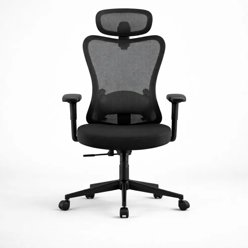 Sedia Ergonomica da Ufficio con Supporto Lombare e Poggiatesta-Doucefoyers