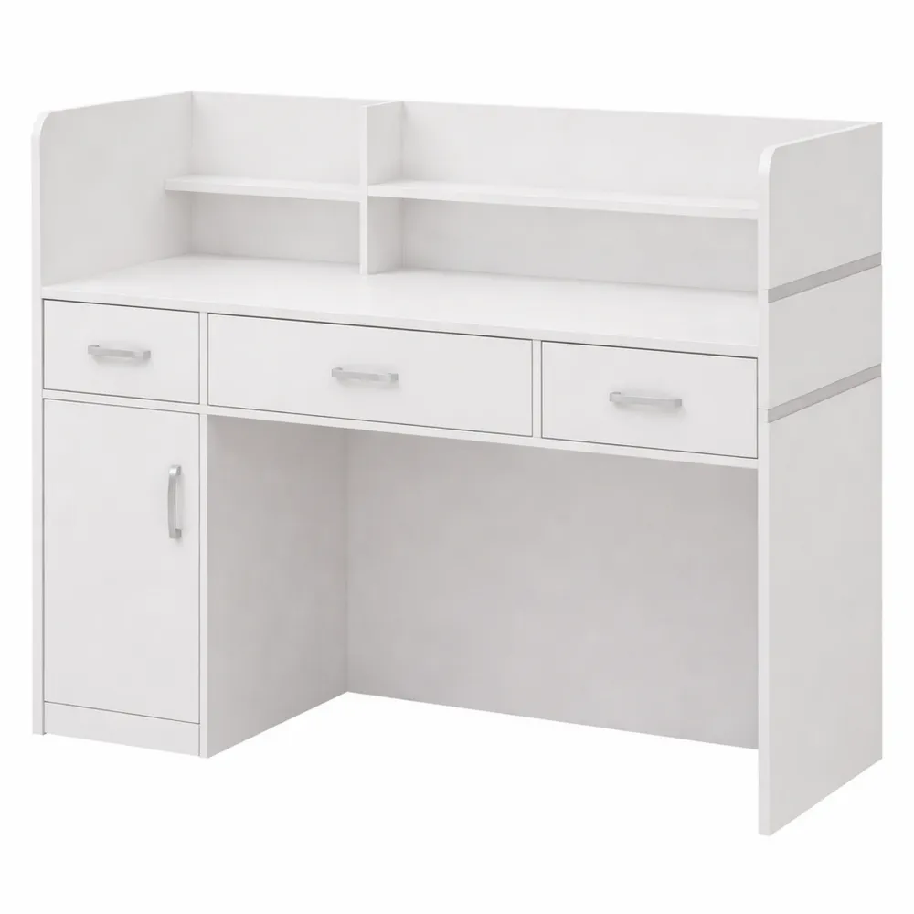 Bancone Reception con Cassetti e Ripiani di Stoccaggio-Doucefoyers