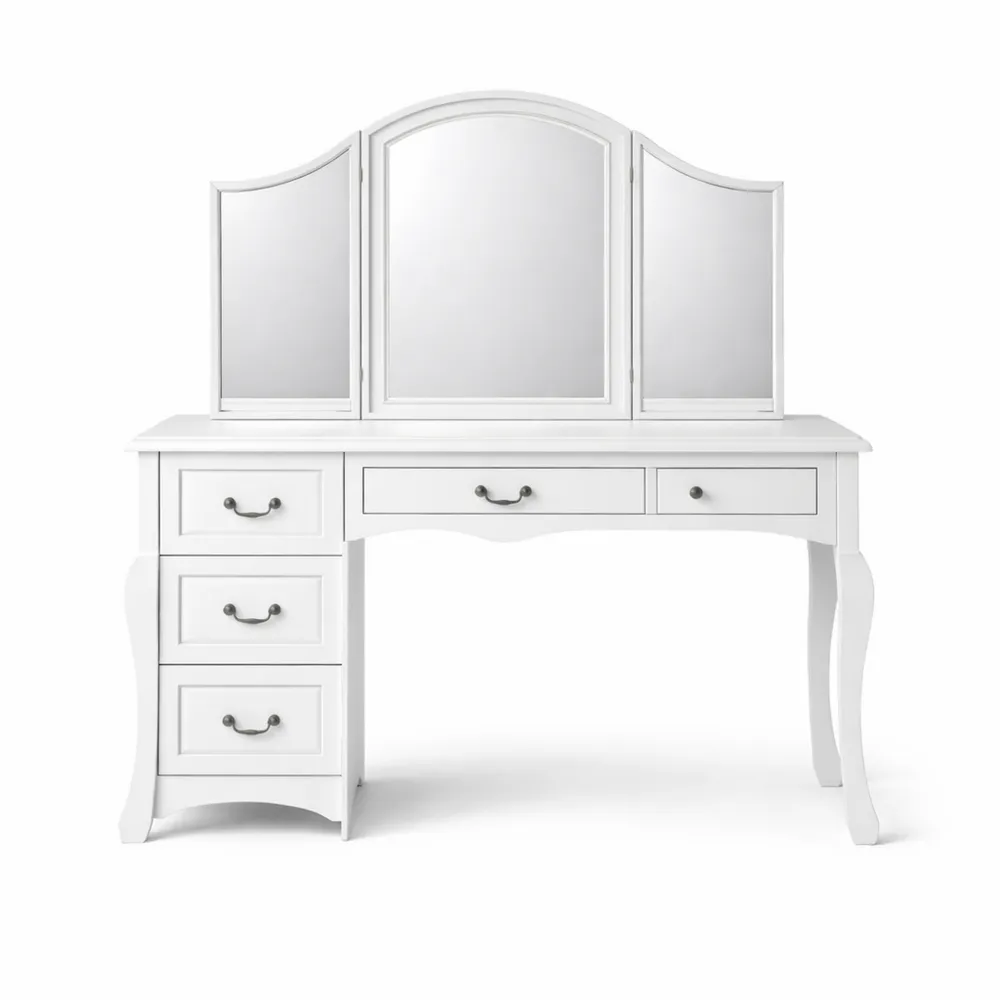 Tavolo da toeletta bianco con LED dimmerabile 120 cm-Doucefoyers