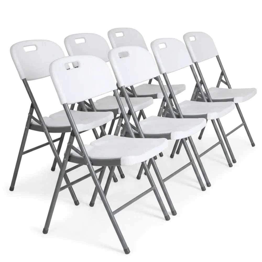 Juego de 6 sillas plegables con asa 47x58x87cm