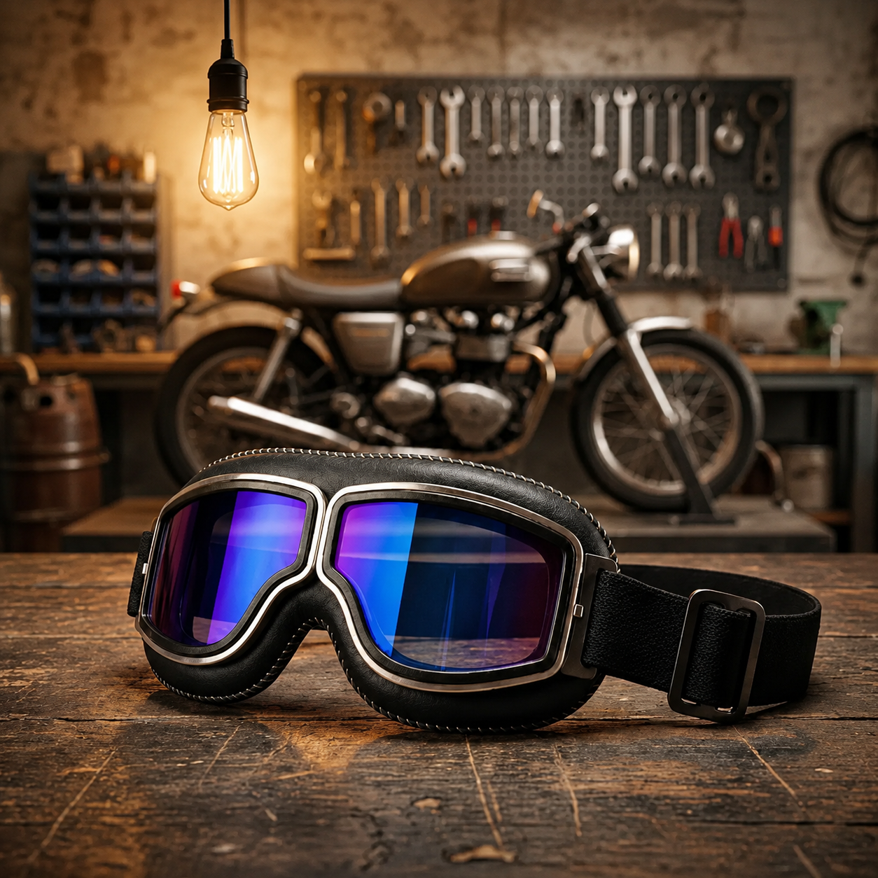 🔥 OTG Vintage Motorcycle Goggles (Fits Over Glasses)