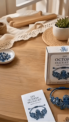 DIY animal beaded bracelet kit display