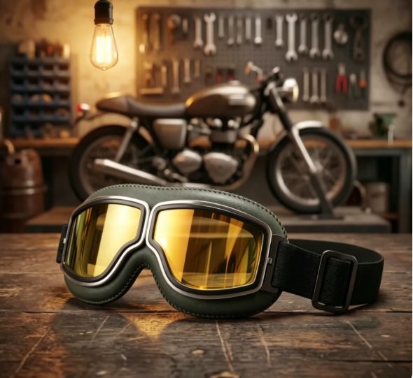 🔥 OTG Vintage Motorcycle Goggles (Fits Over Glasses)