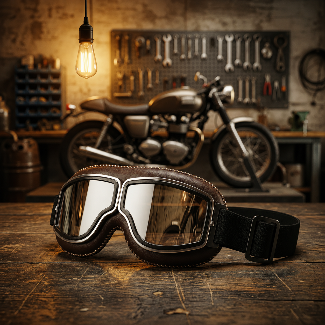 🔥 OTG Vintage Motorcycle Goggles (Fits Over Glasses)