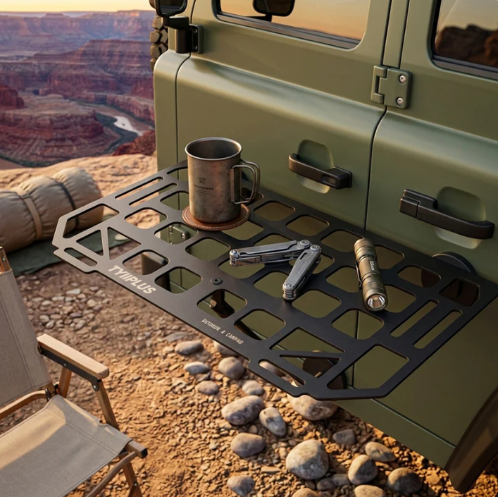 Heavy-Duty Magnetic Vehicle Side Table | Portable Grid Camp Desk