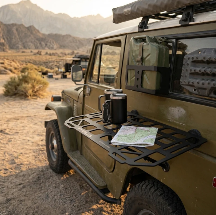 Heavy-Duty Magnetic Vehicle Side Table | Portable Grid Camp Desk