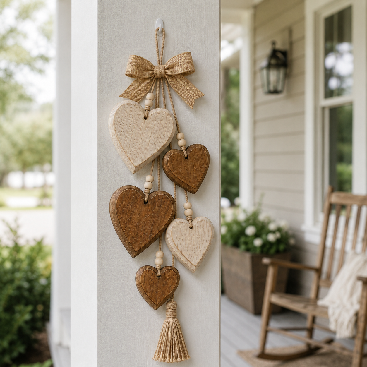 Rustic Solid Wood Heart Wall Hanging