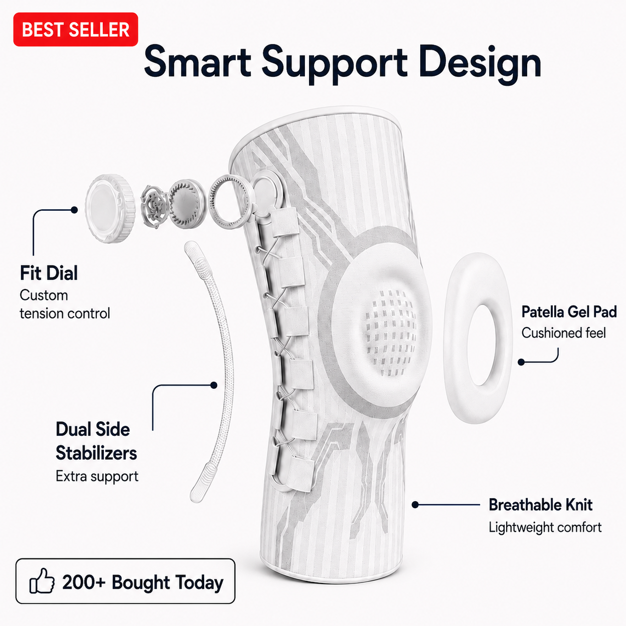 🥰Last Day 50% Off！Sports Compression Knee Support Brace