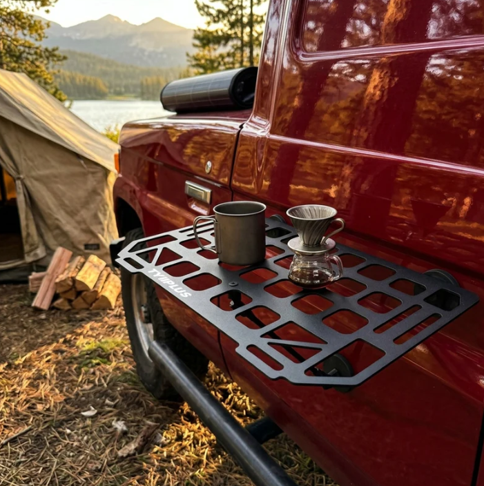 Heavy-Duty Magnetic Vehicle Side Table | Portable Grid Camp Desk