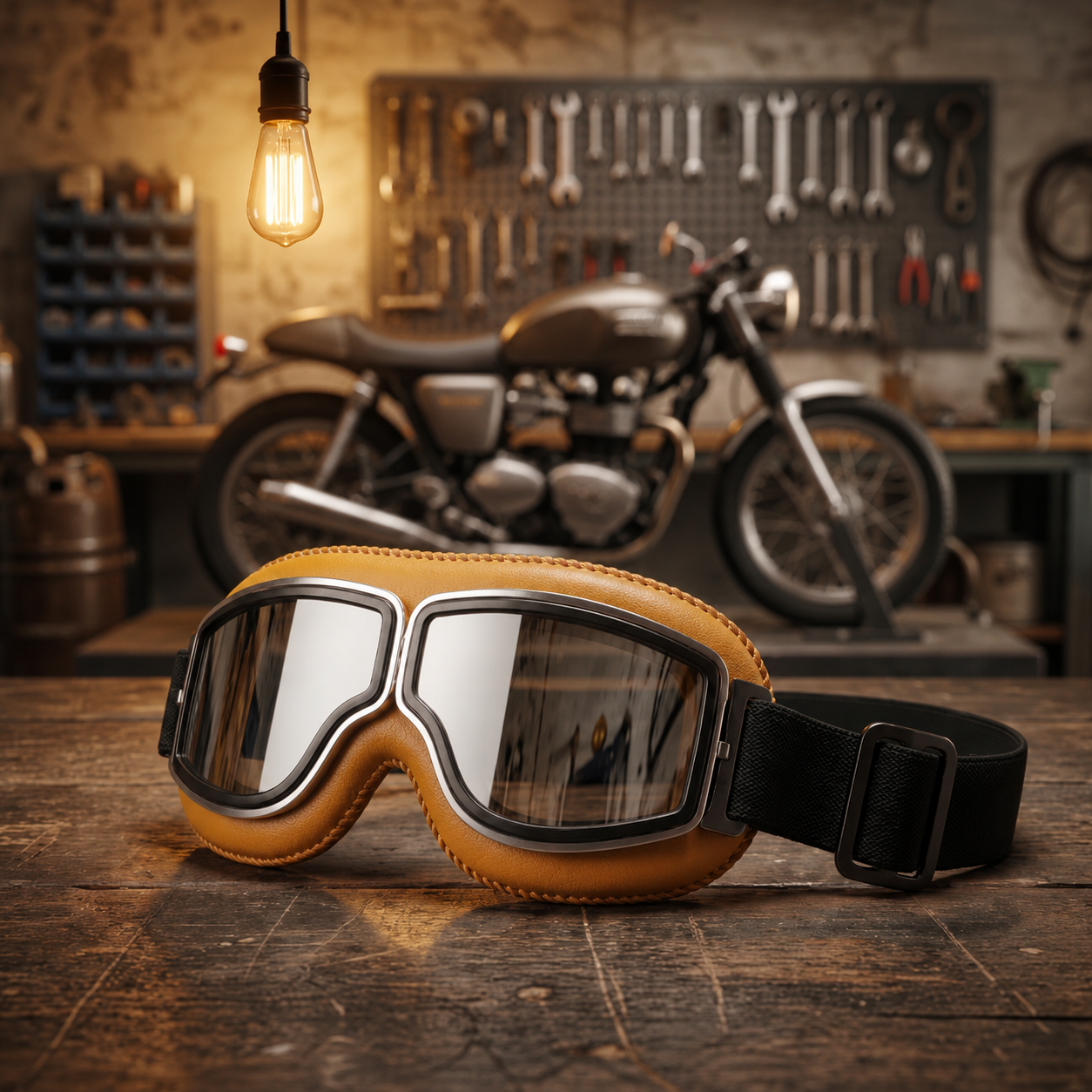 🔥 OTG Vintage Motorcycle Goggles (Fits Over Glasses)