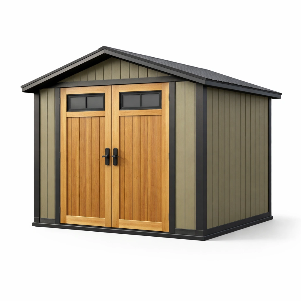 Gartenhaus holz kunststoff verbund polycarbonat dach 260 x 300 x 240 cm-NESTMINO