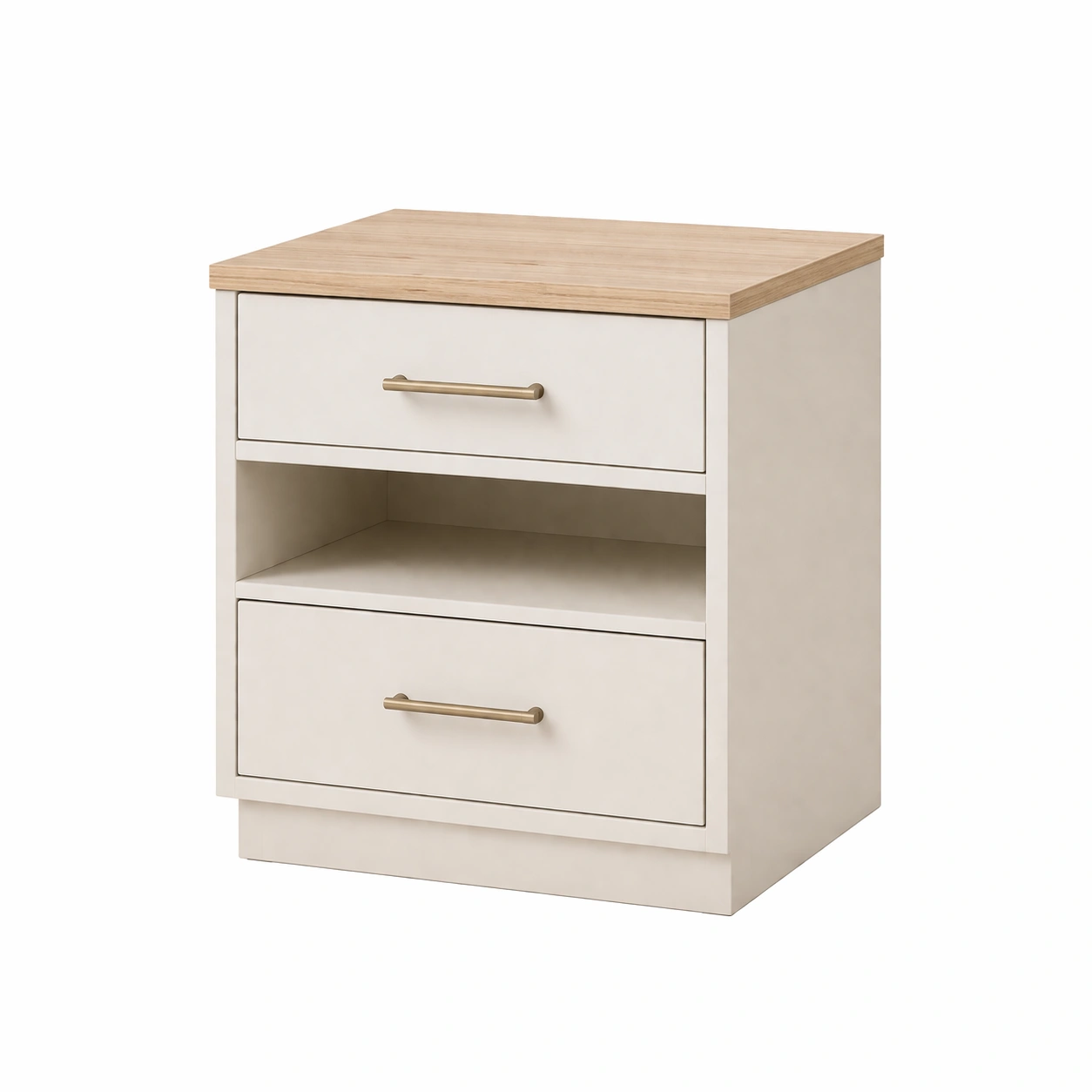 Nachttisch Holzspanplatte Weiß-DECOKORA