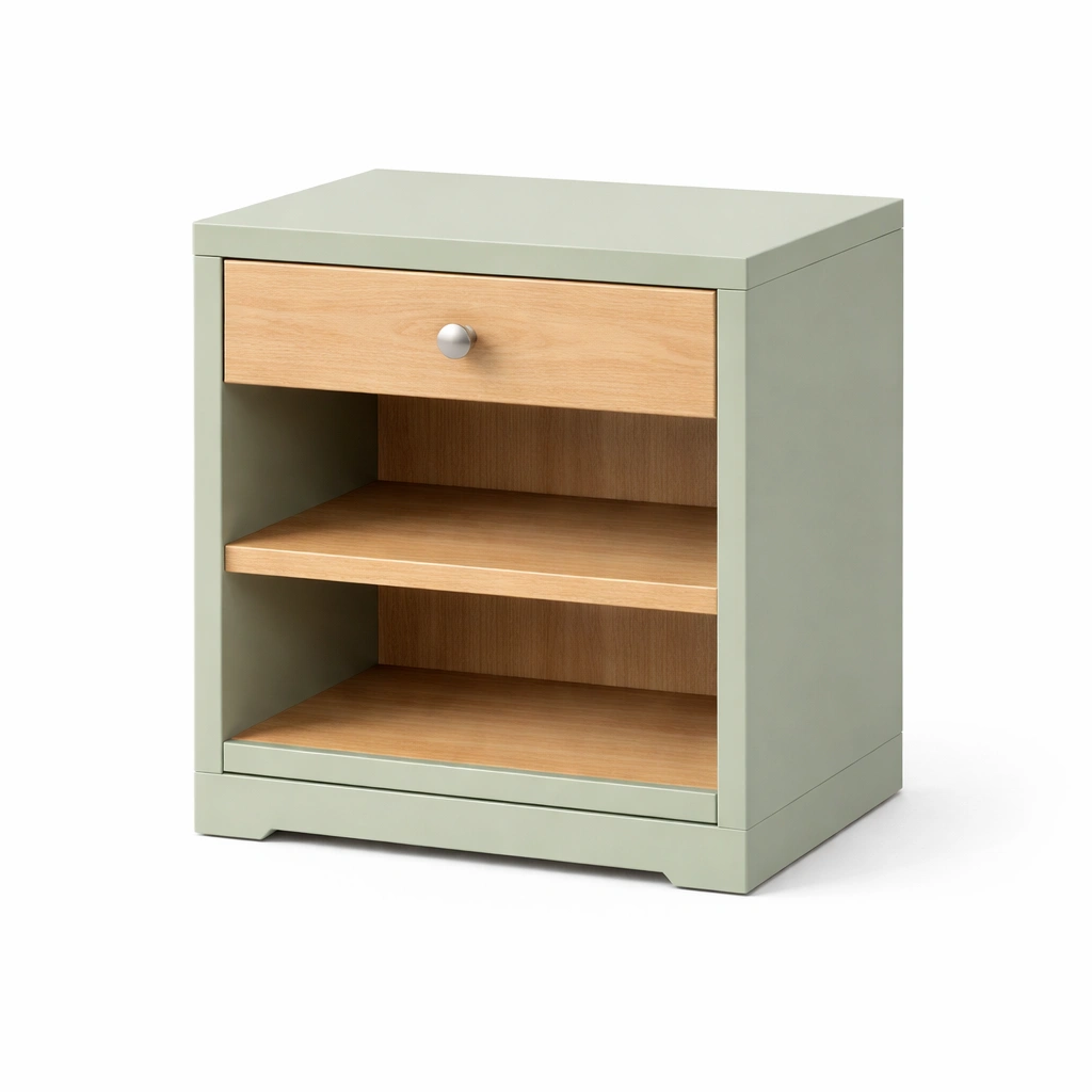 Nachttisch Grün Holzverbundwerkstoff-DECOKORA