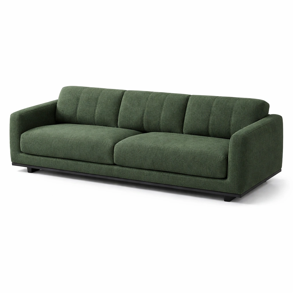 Sofa Stoff Grün-HOMTINO