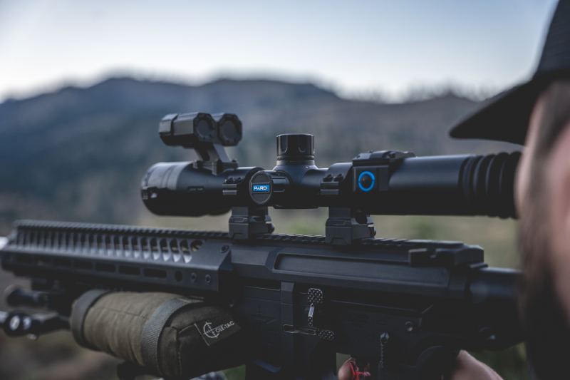 Long range shooting setup with DS35 LRF day night vision scope.