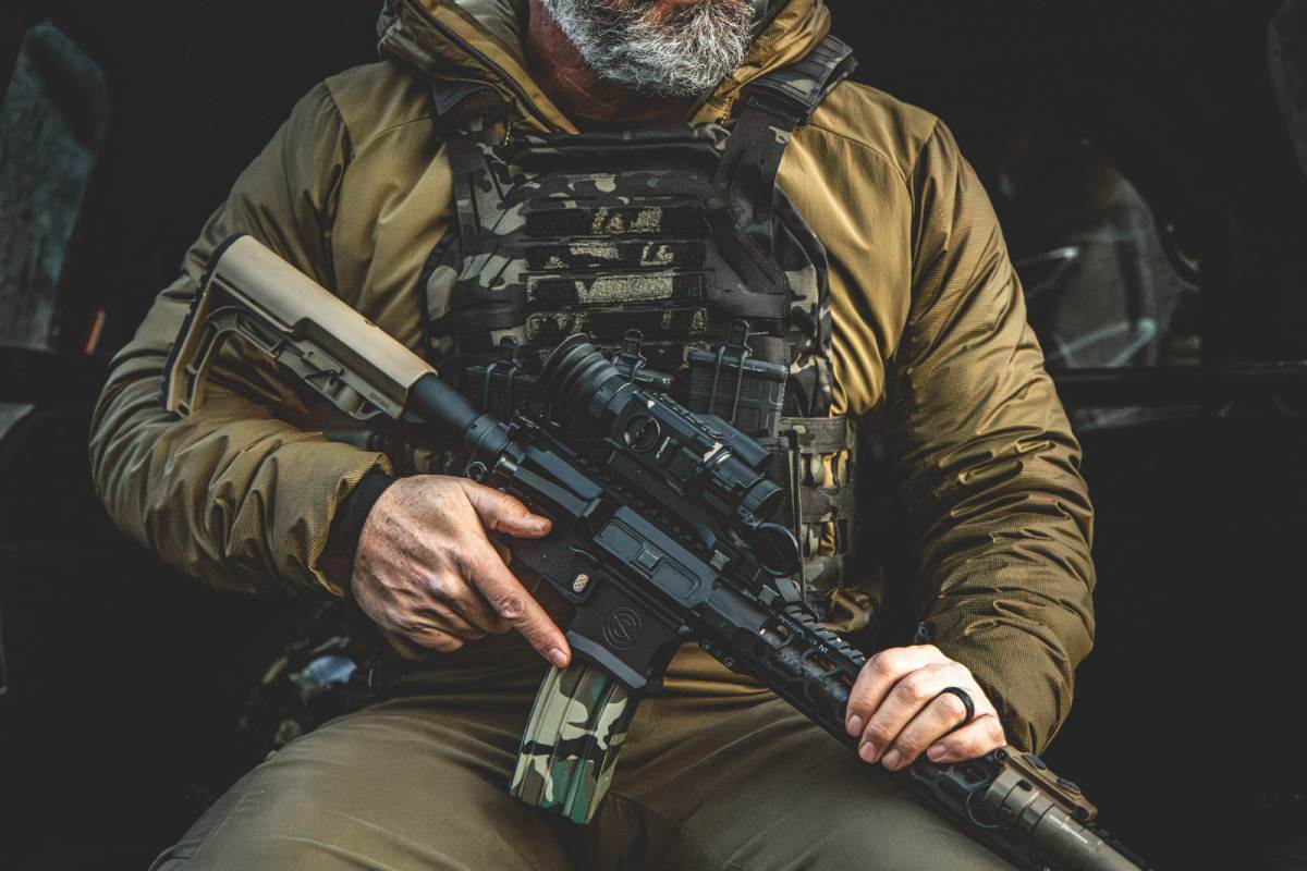 Weapon mounted night vision scope with onboard recording and recoil activation