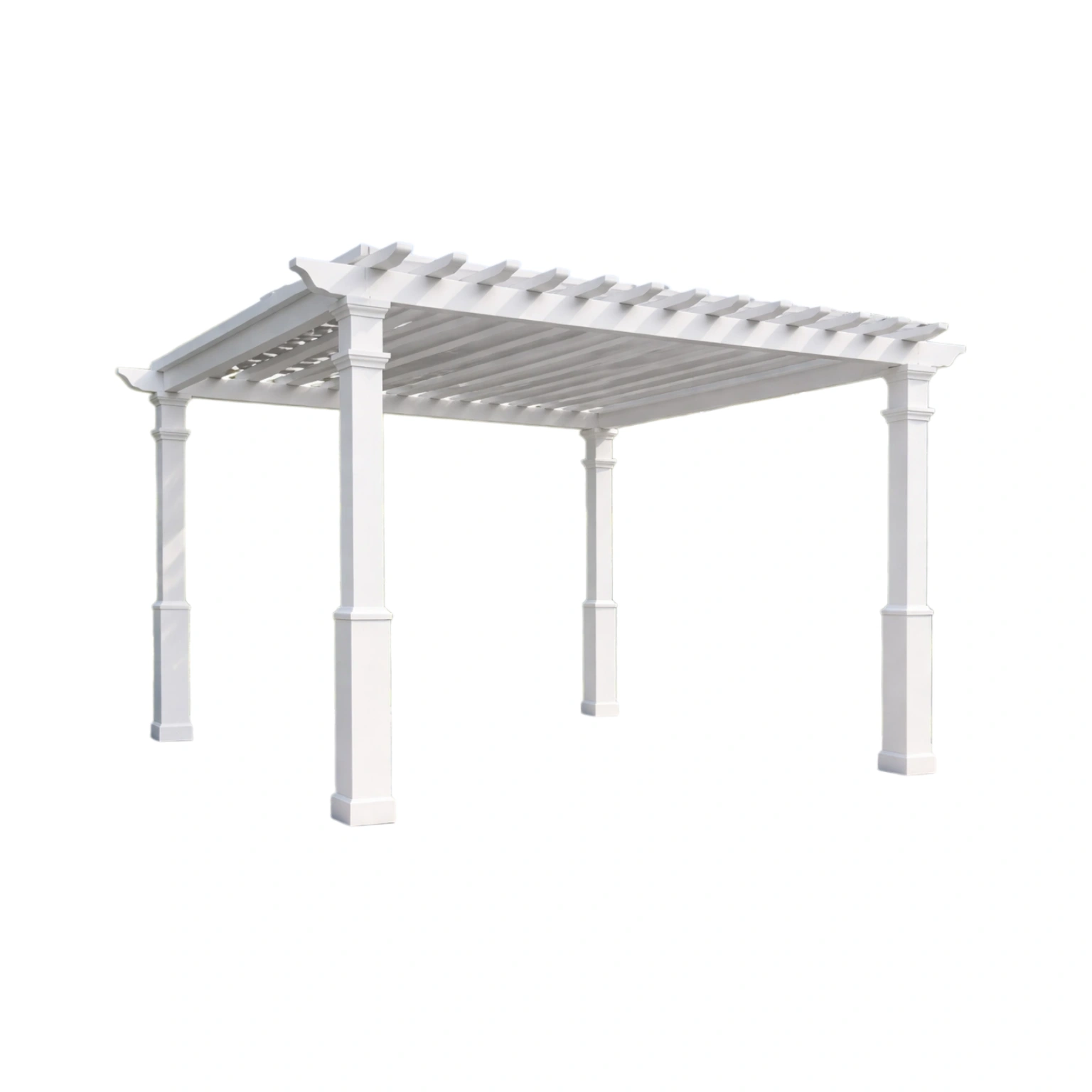 Pérgola de PVC para exterior 300x300x240 cm blanca-decocrafto