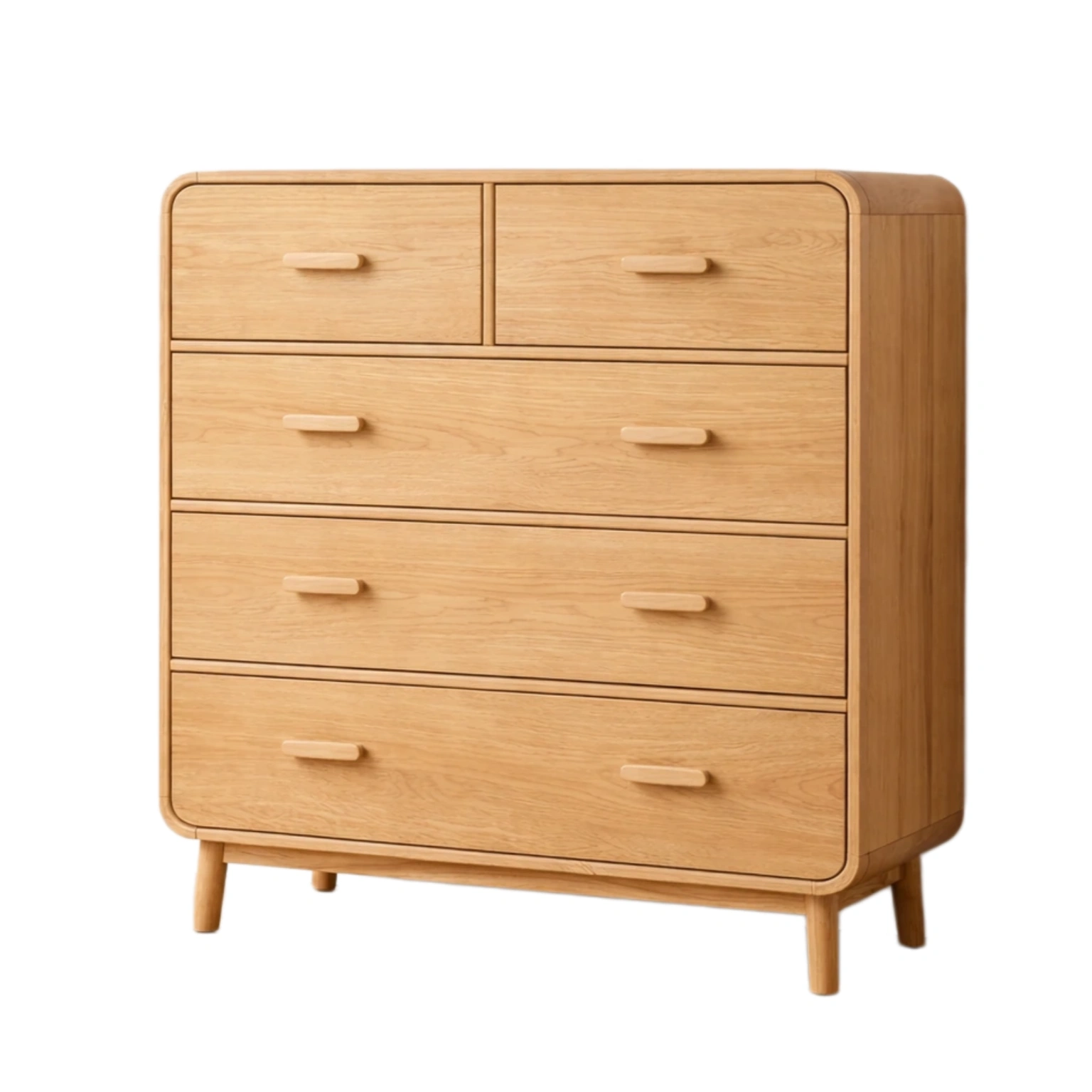 Cajonera de madera de roble con 5 cajones-FURNSERA