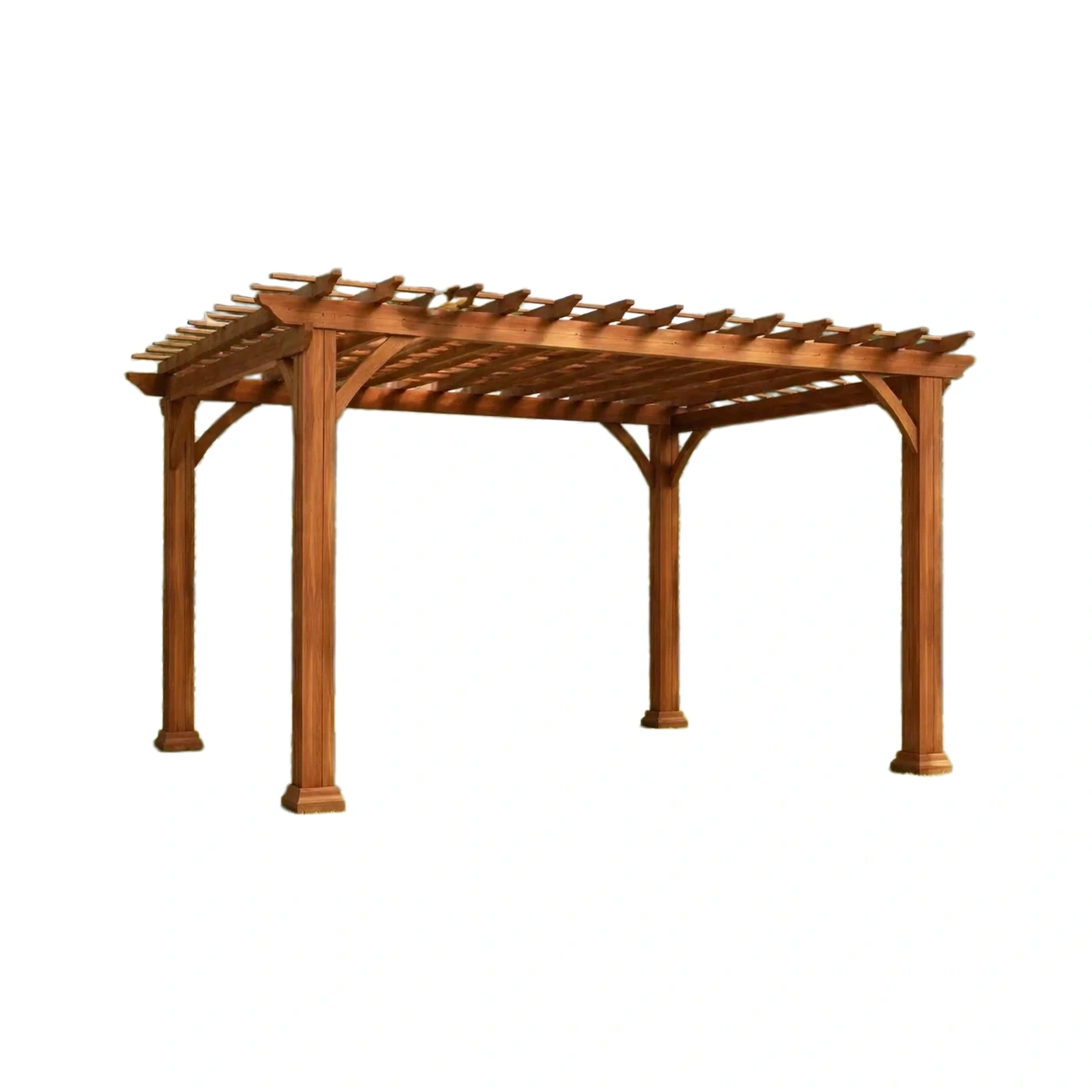 Pérgola de exterior en madera de pino 300x250x230 cm-FURNNESTOR